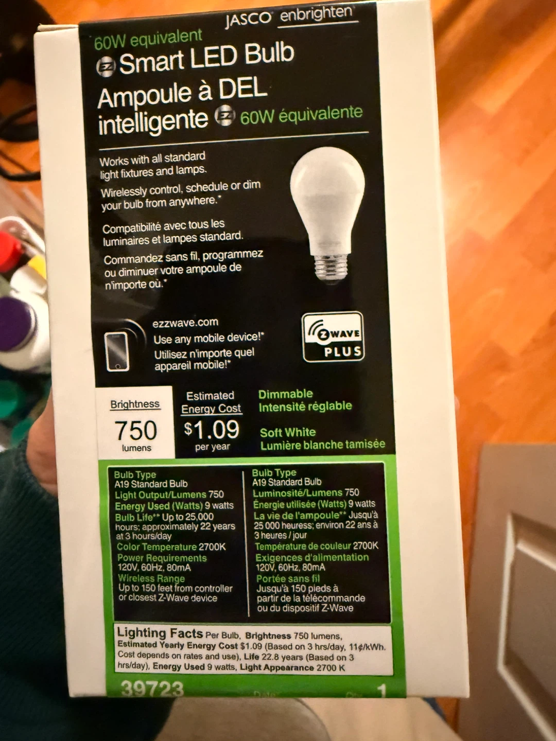 Jasco Enbrighten Smart LED Bulb 60W Equivalent