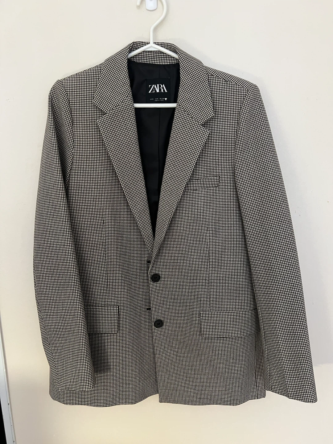 Zara Checked Blazer Jacket