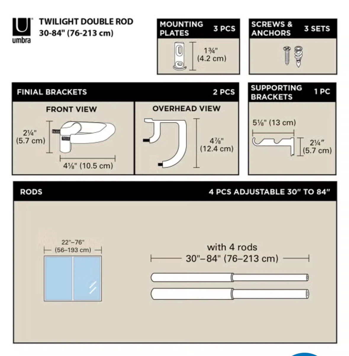 Umbra Twilight Double Curtain Rod - photo 2