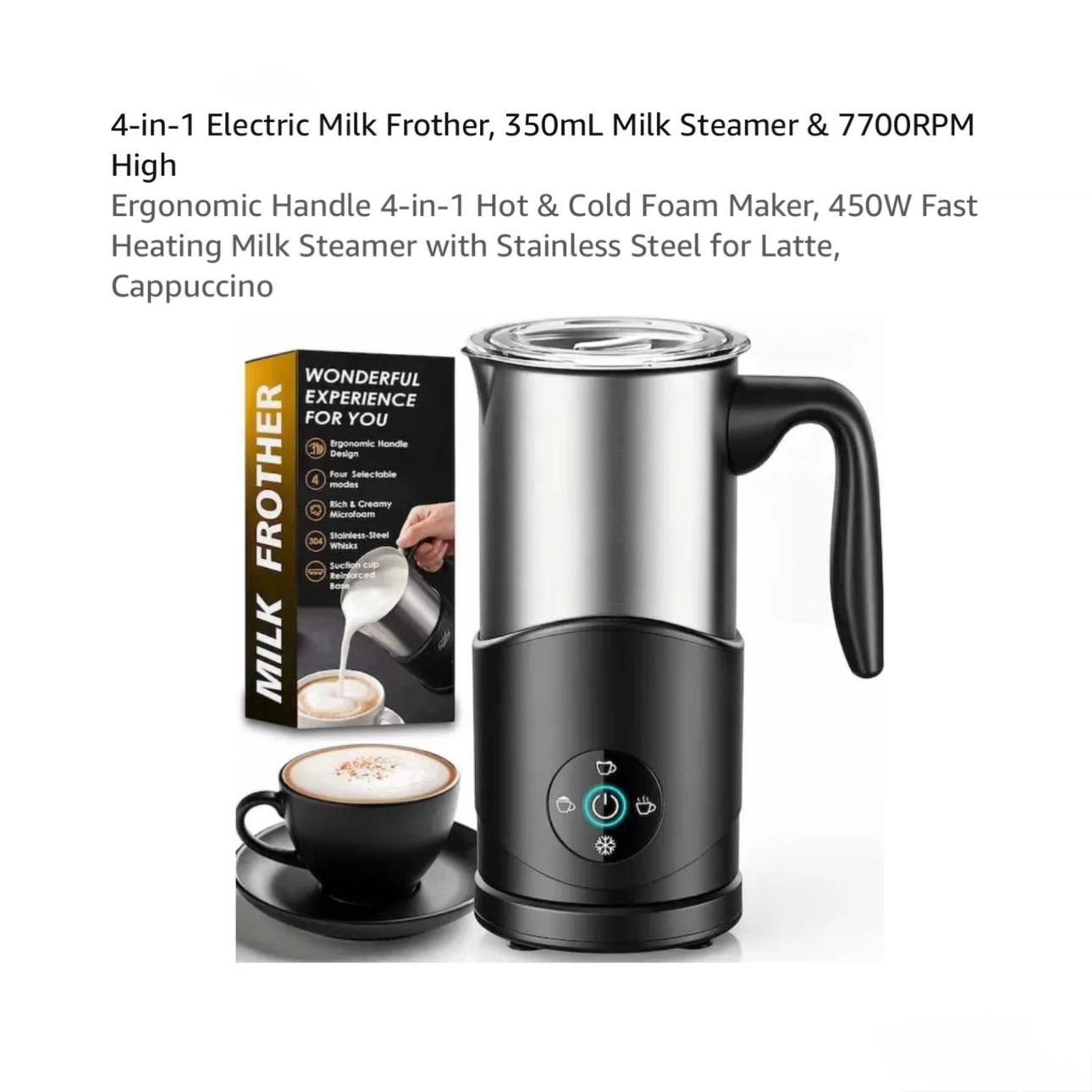 Brand new 4‑in‑1 Electric Milk Frother