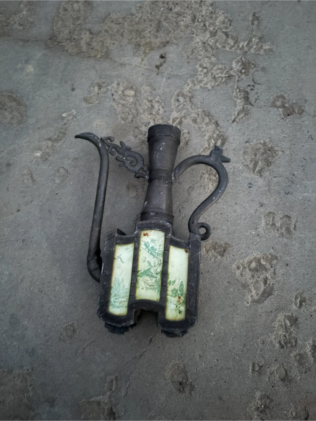 Vintage Asian Style Metal Kettle