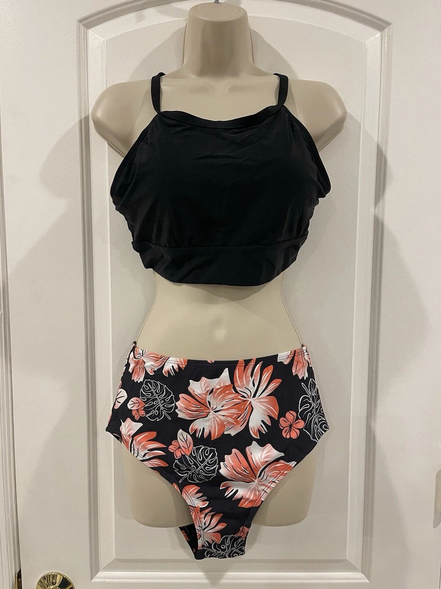 Floral High-Waisted Bikini Set