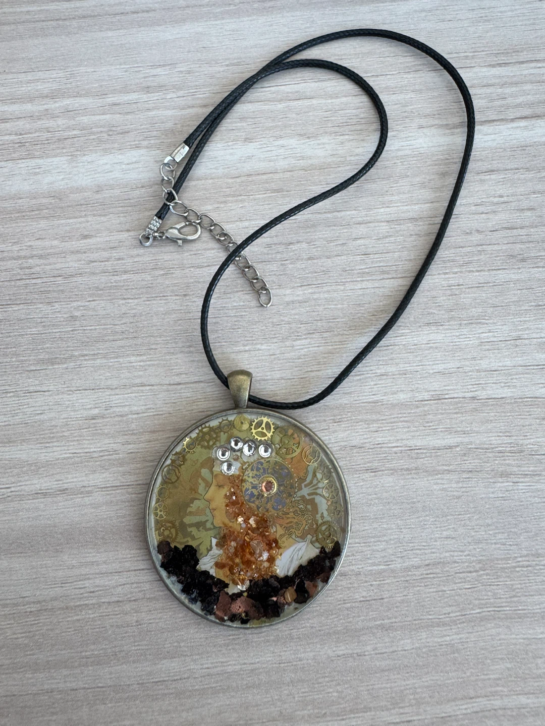 Steampunk style pendant necklace