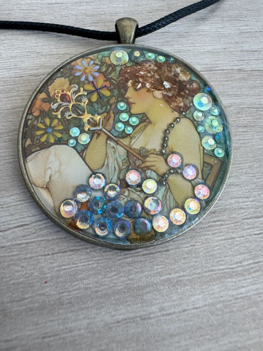 Art Nouveau Style Pendant Necklace - photo 3