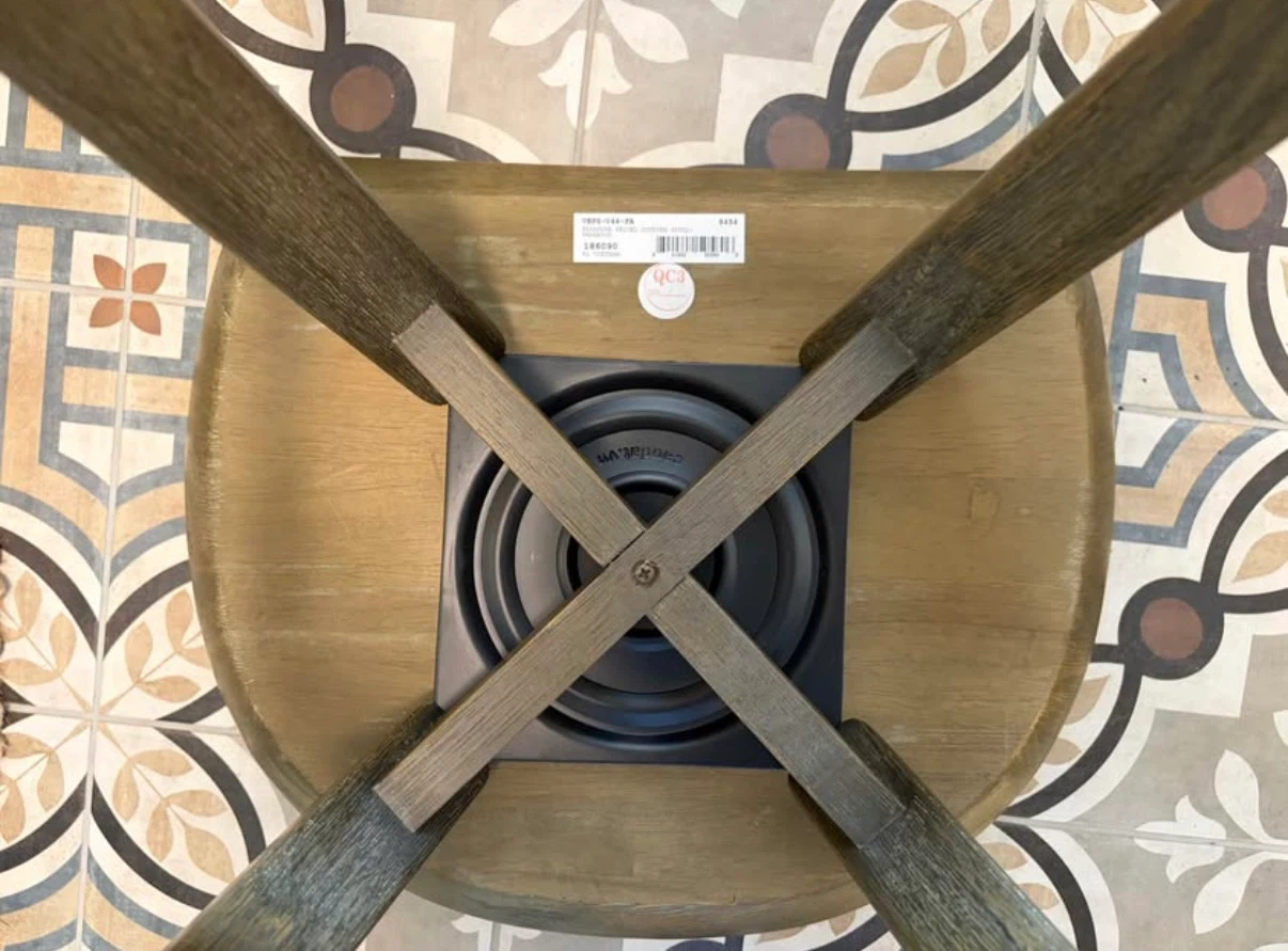 Set of 3 Urban Barn Wood Swivel Bar Stools - photo 5