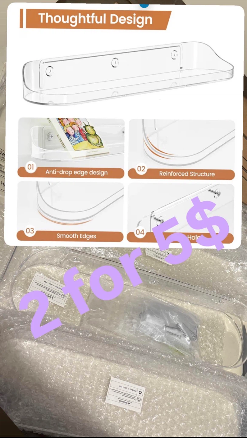 Clear Floating Shelves 2-Pack - photo 5