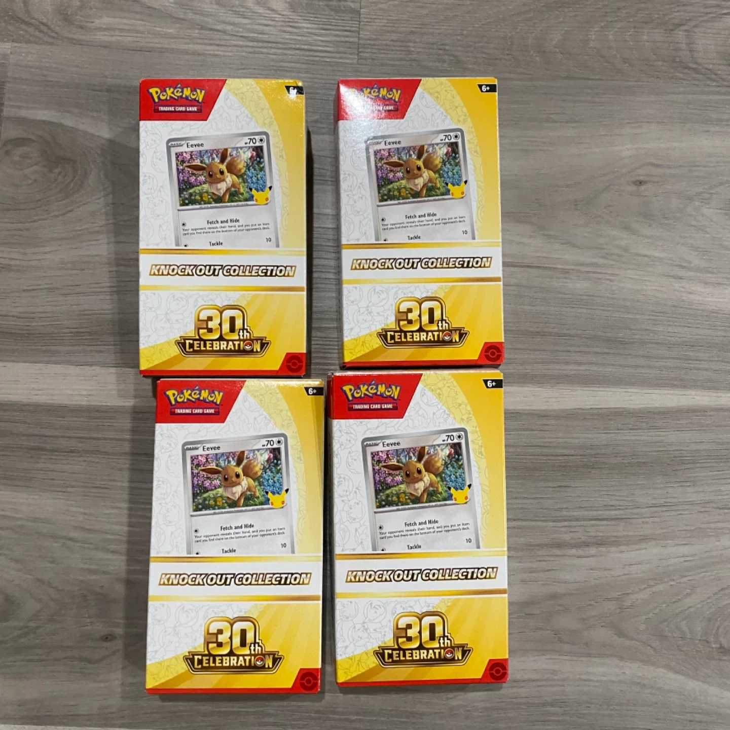 4 Pack Pokemon 30th Anniversary Knock Out Collection