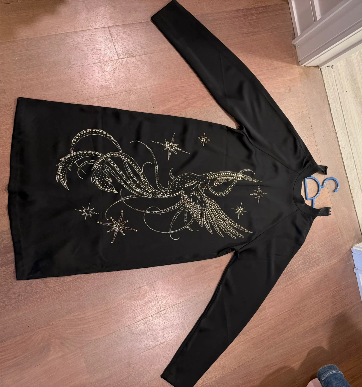 H&M Black Embellished Long Sleeve Dress - photo 2