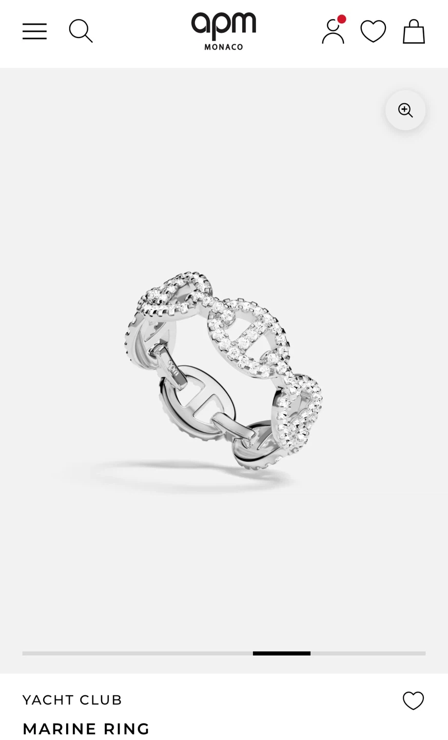 APM Monaco Marine Ring Size 52