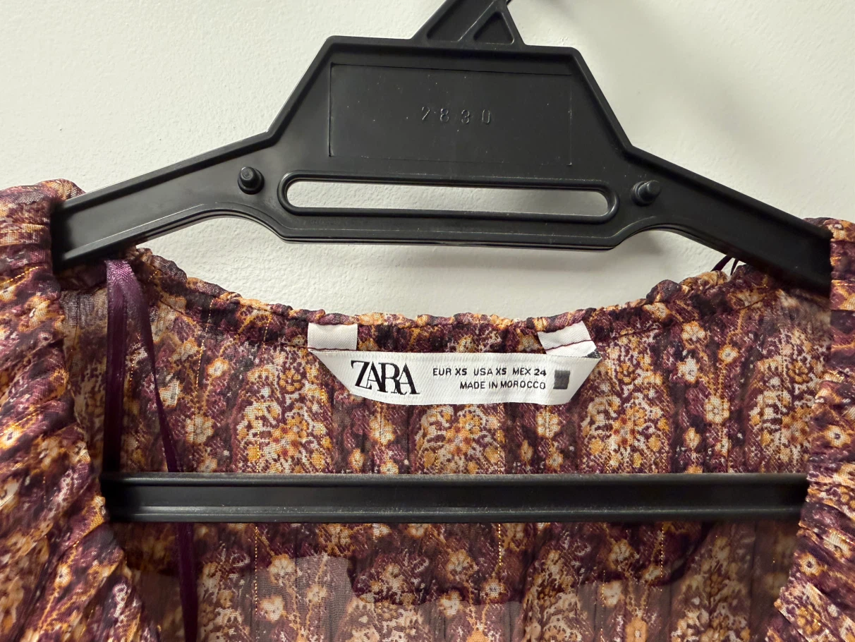 Zara floral long-sleeve tiered dress - photo 2