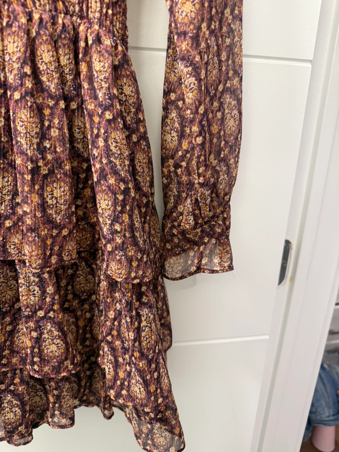 Zara floral long-sleeve tiered dress - photo 3