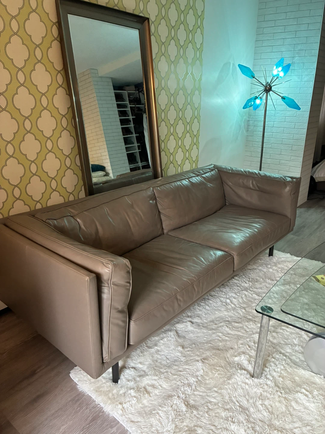 EQ3 Leather Sofa - photo 3