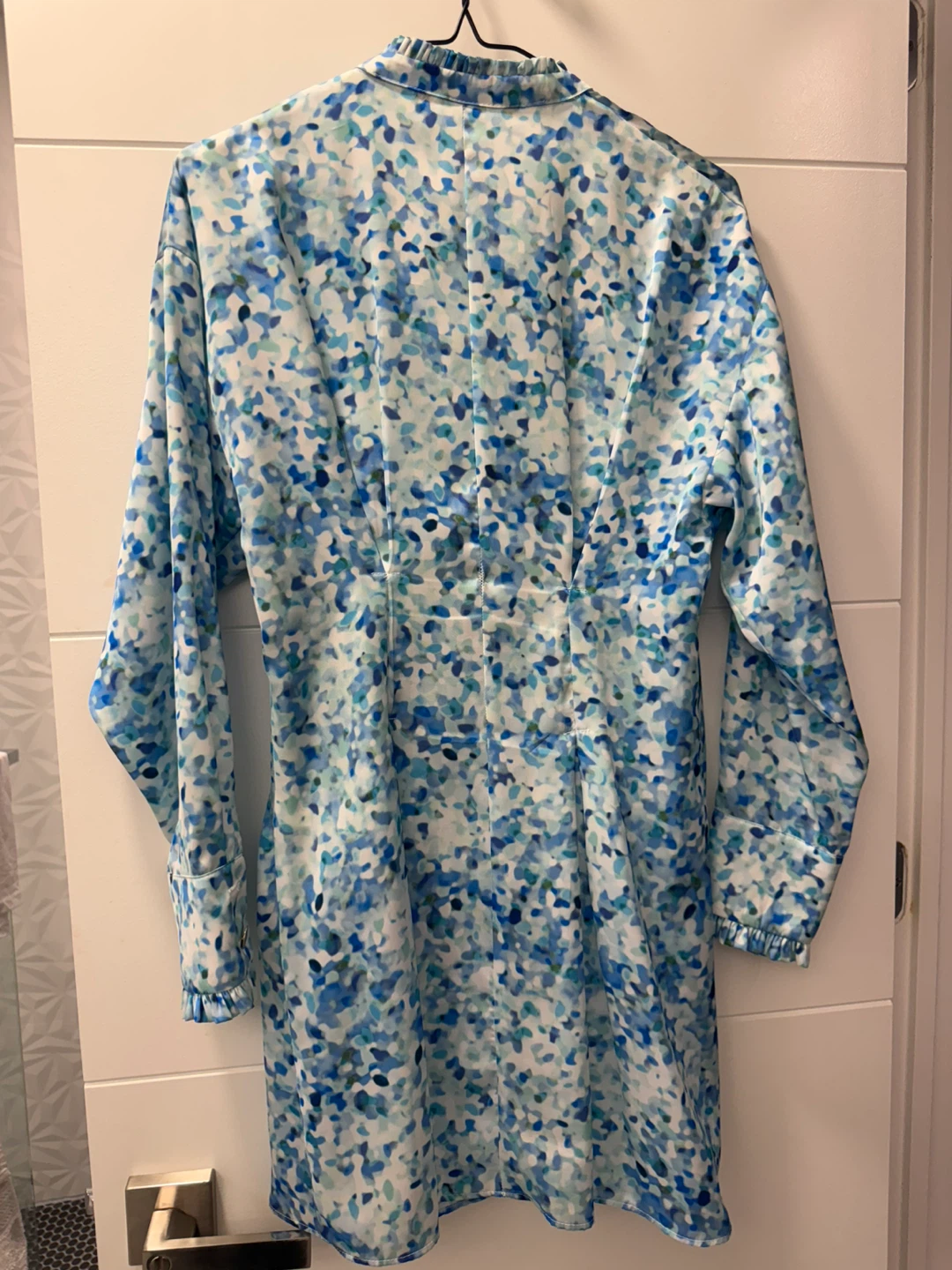 ZARA Blue Floral Print Dress Size XS - photo 2