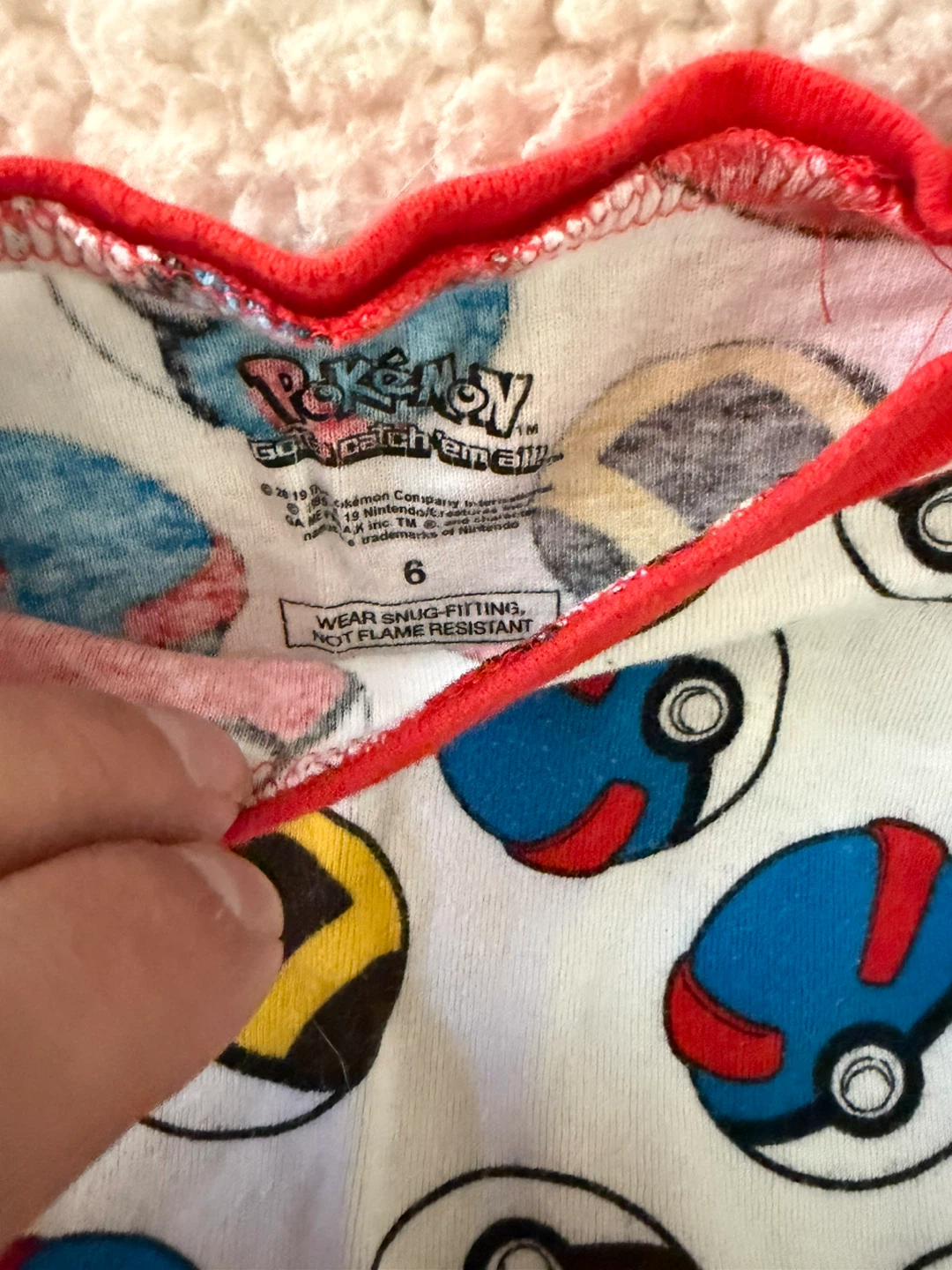 Pokemon Poke Ball Pajama Set Size 6 - photo 3