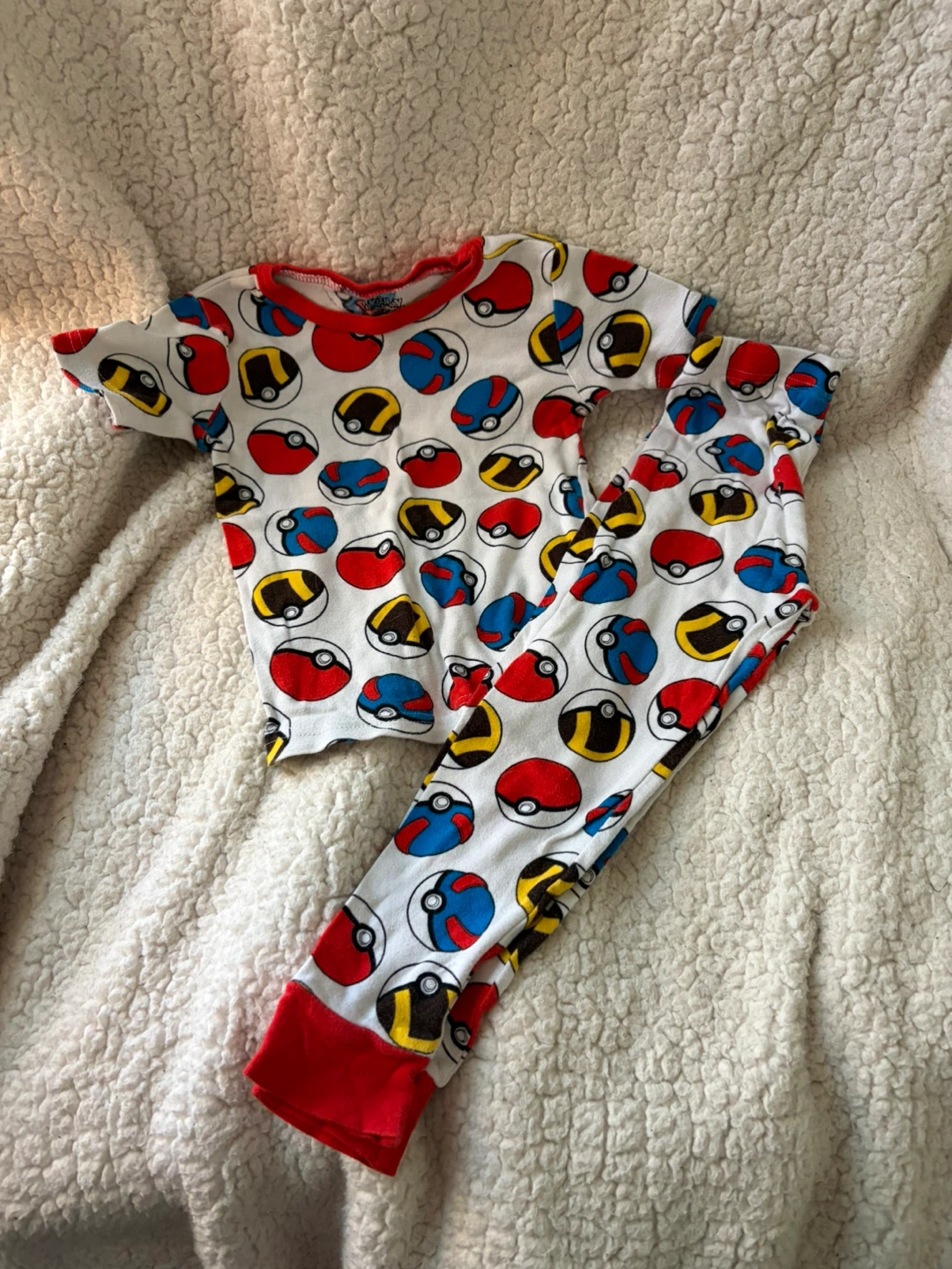 Pokemon Poke Ball Pajama Set Size 6