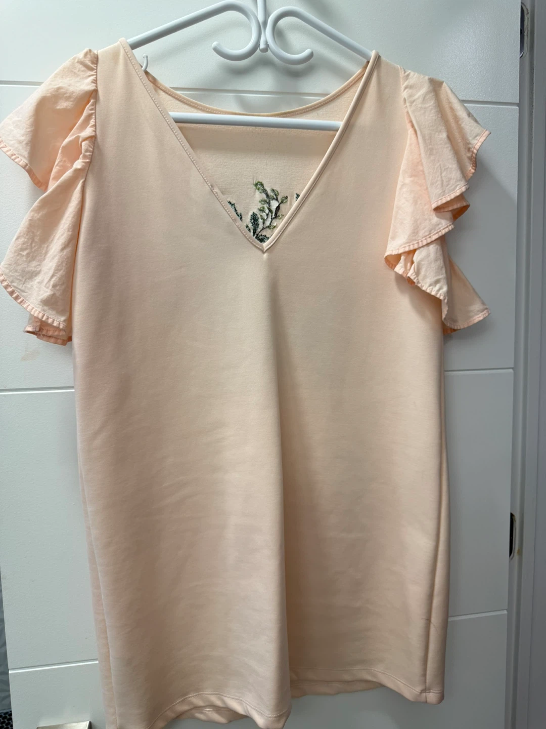 Zara Floral Embroidered Ruffle Top - photo 2