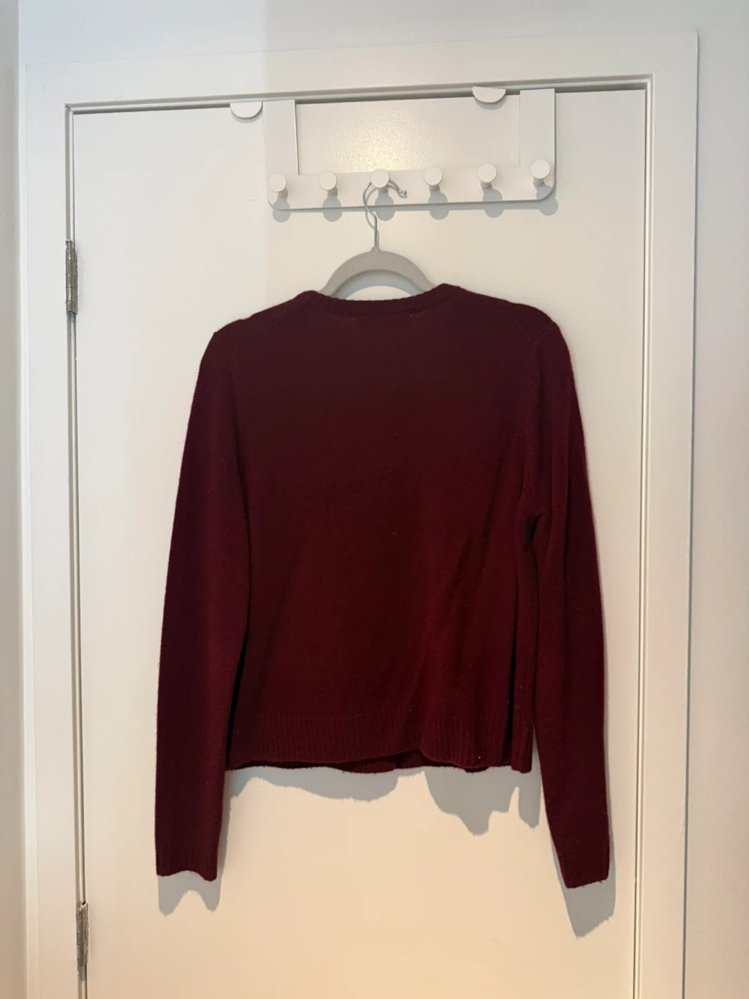 Zara Burgundy 100% Wool Cardigan Size M - photo 3