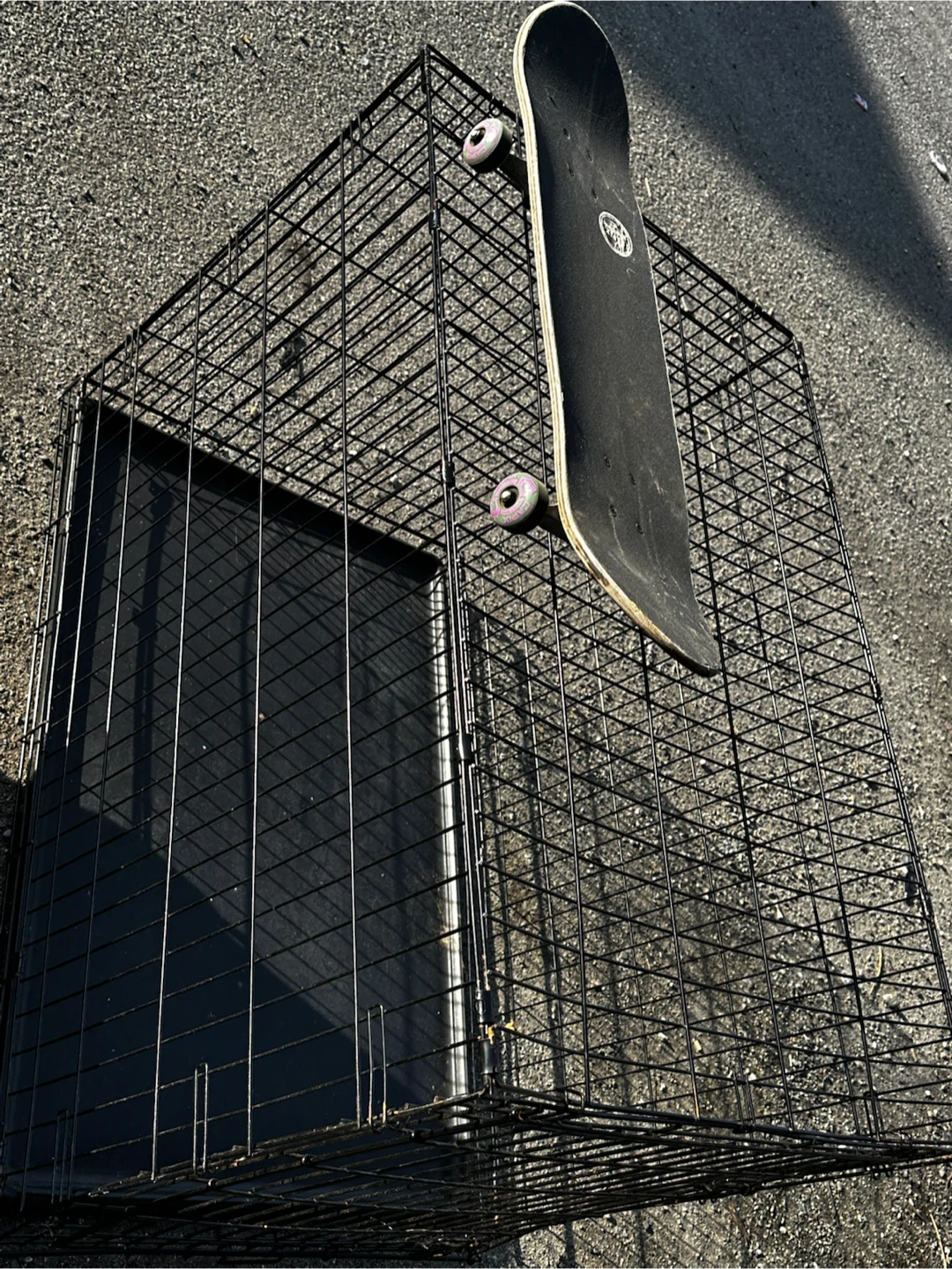 Large wire fold up animal crate - photo 4