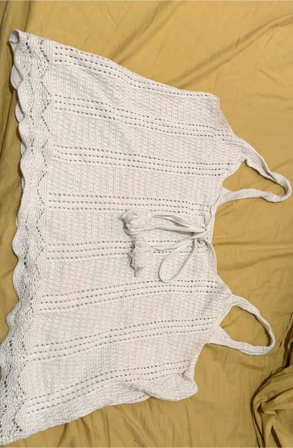 mySTYLE White Knit Tank Crop Top - photo 2