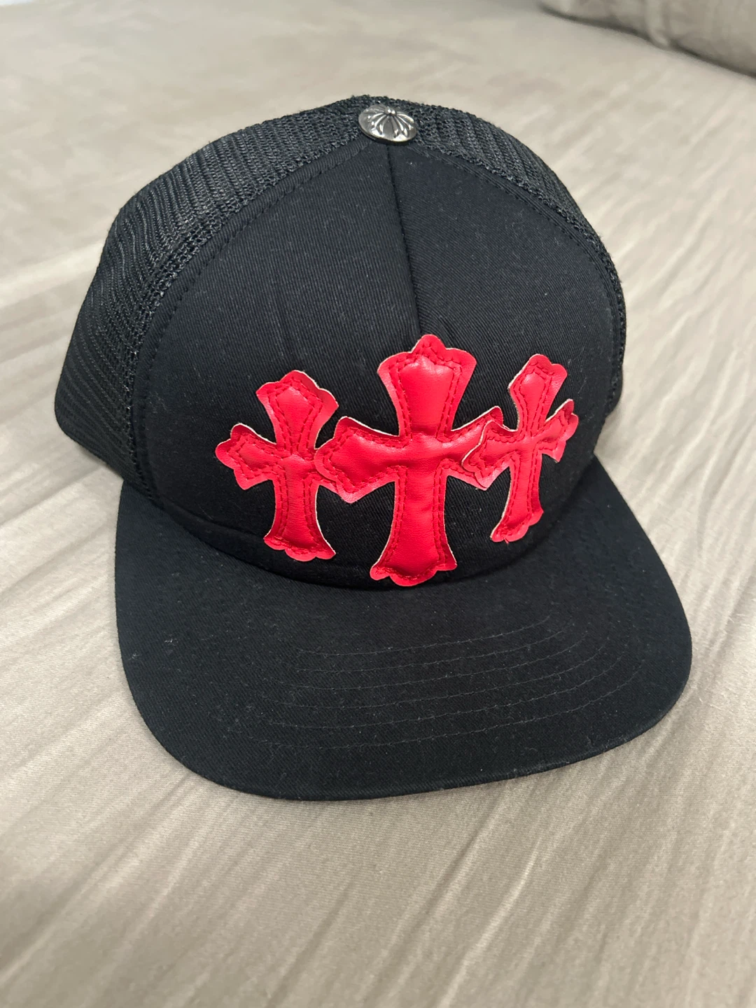 Chrome Hearts Red Cross Trucker Hat