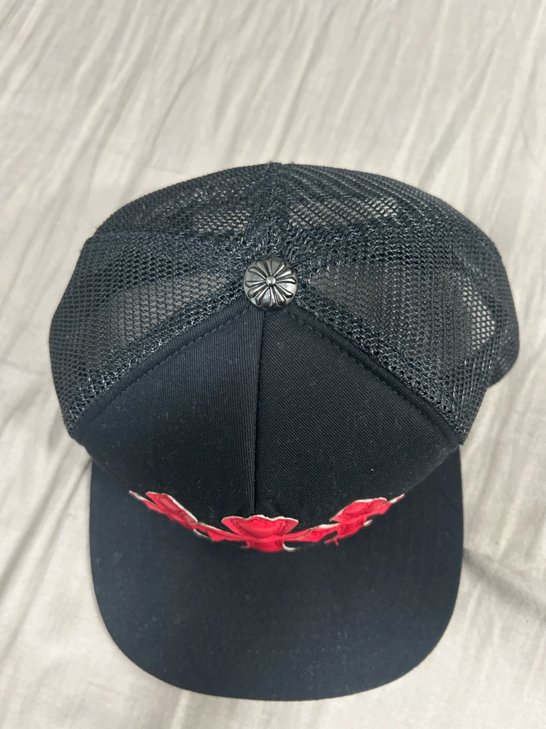 Chrome Hearts Red Cross Trucker Hat - photo 3