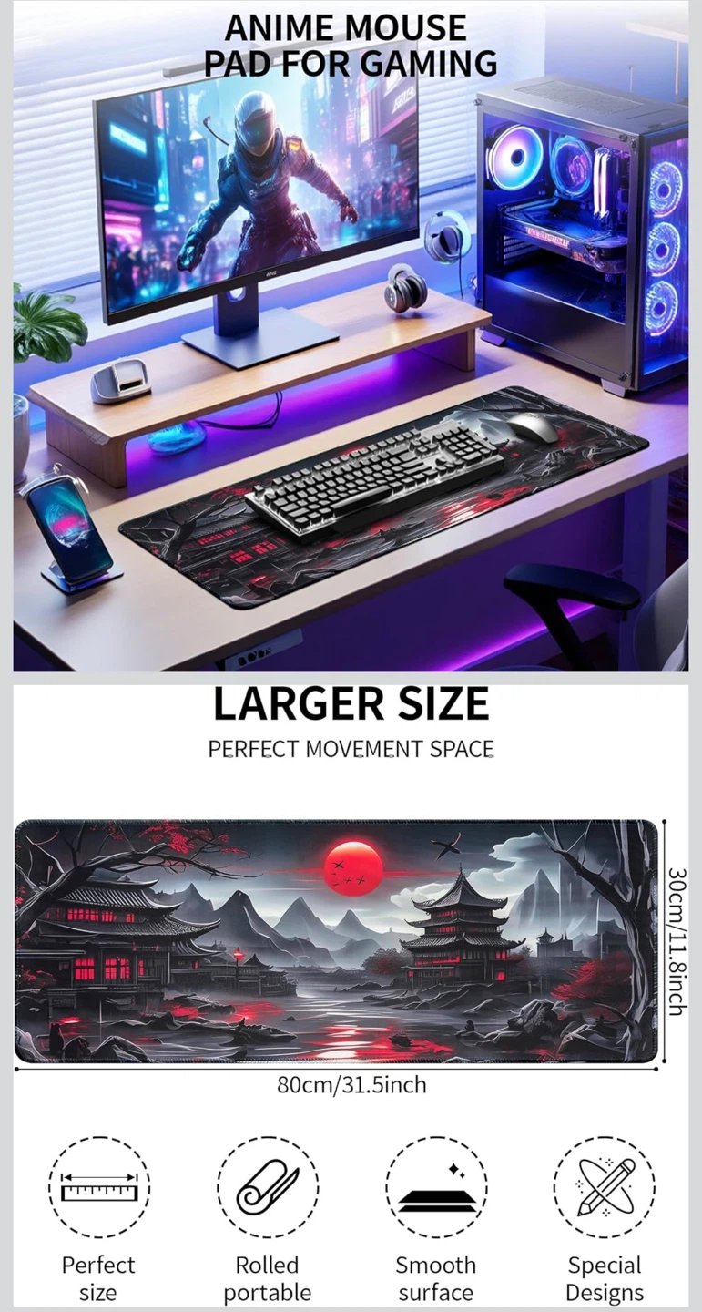 Anime Style Extended Gaming Mouse Pad - photo 2