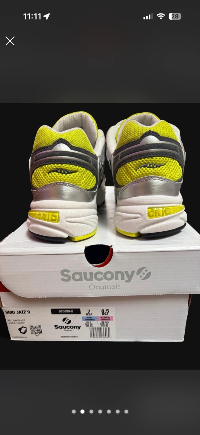 Saucony Grid Jazz 9 Sneakers Yellow/Silver - photo 3