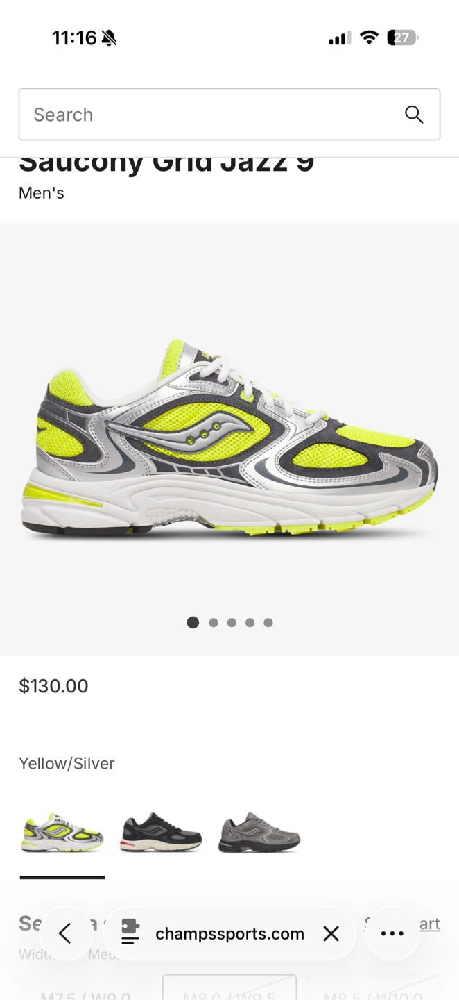 Saucony Grid Jazz 9 Sneakers Yellow/Silver