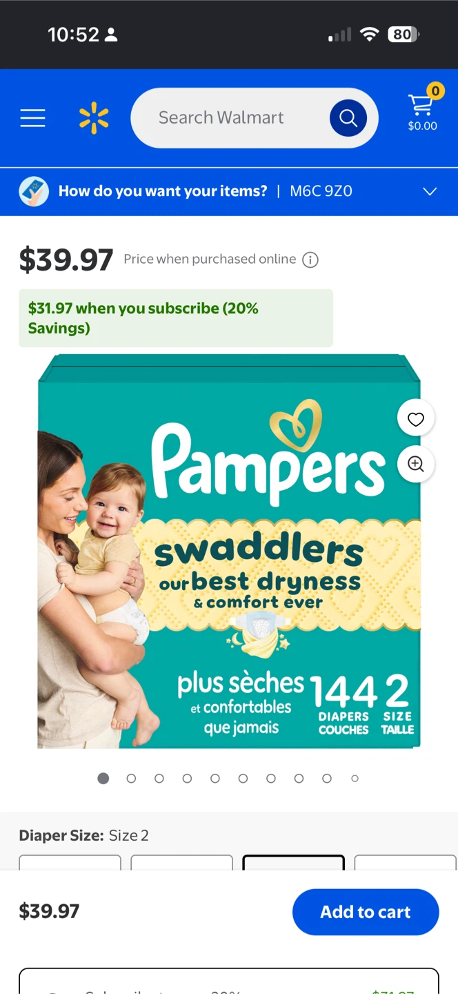 Pampers Swaddlers Size 2 Diapers - 144 Count - photo 2