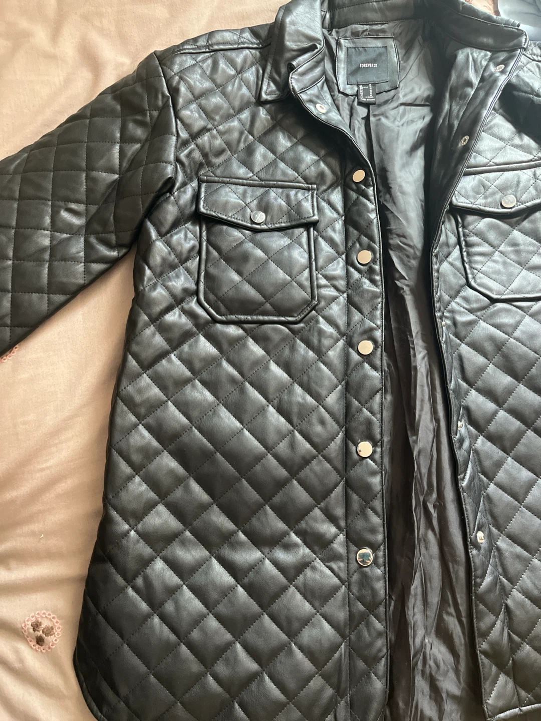 Forever 21 Quilted Faux Leather Jacket