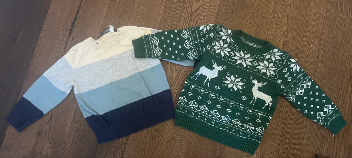 Two Toddler Boys Sweaters