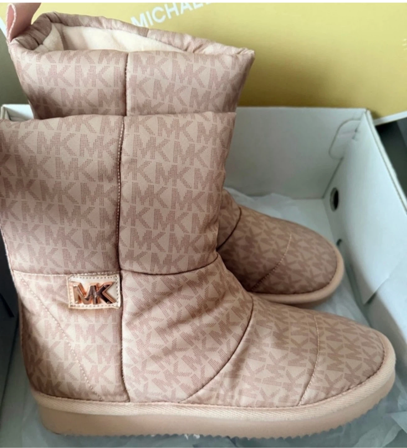 Michael Kors Logo Print Boots
