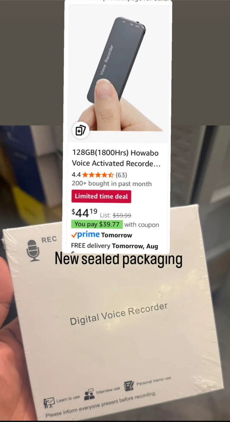 Howabo 128GB Digital Voice Recorder - photo 3