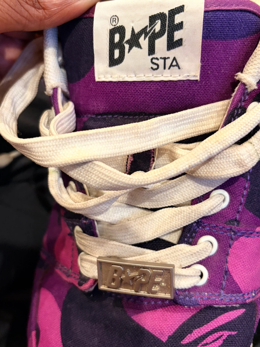 A Bathing Ape Bape Sta Sneakers Purple Camo - photo 3