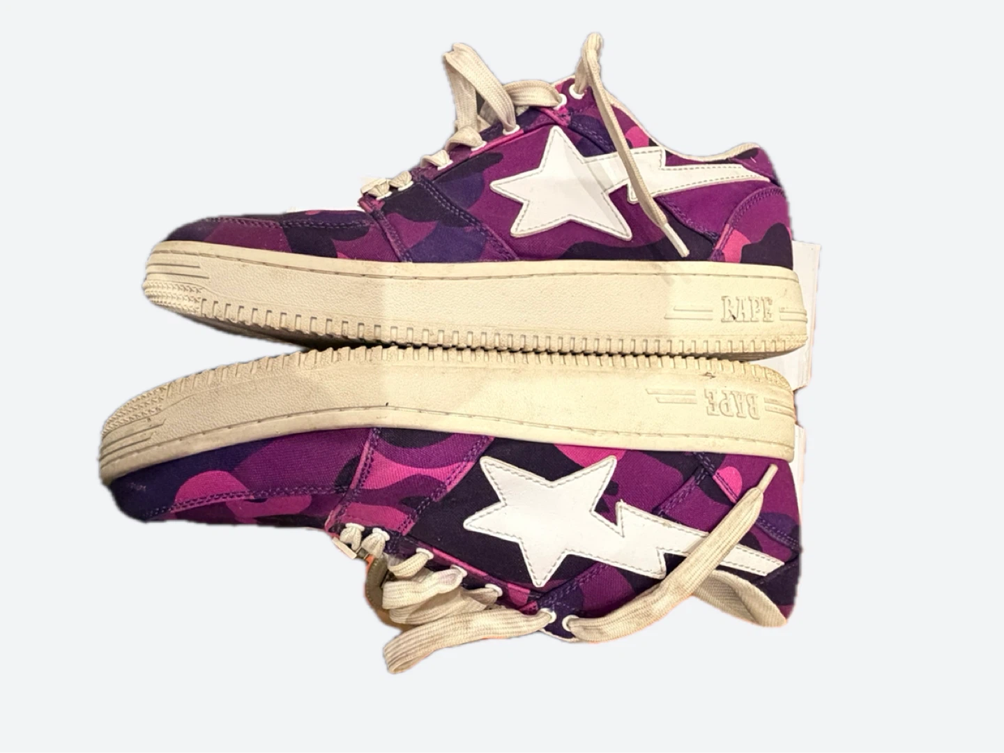 A Bathing Ape Bape Sta Sneakers Purple Camo - photo 2