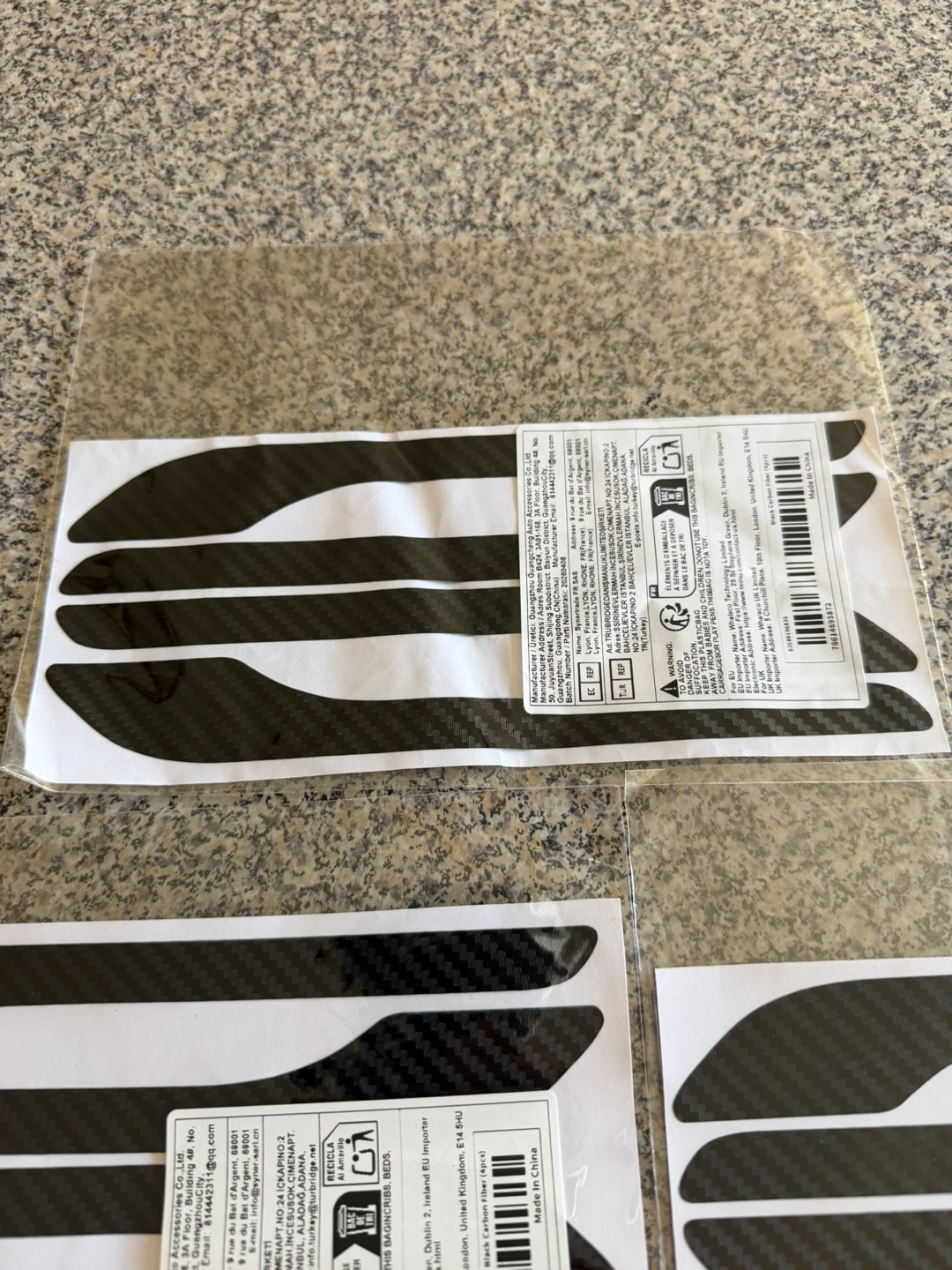 Carbon Fiber Style Car Door Handle Protectors