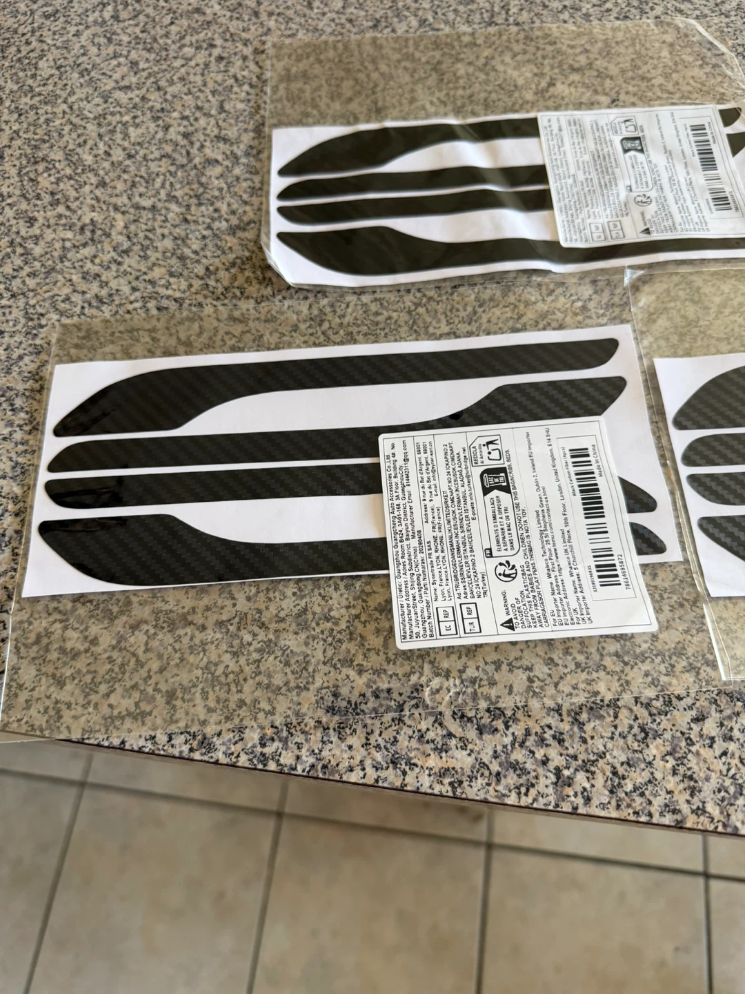 Carbon Fiber Style Car Door Handle Protectors - photo 3