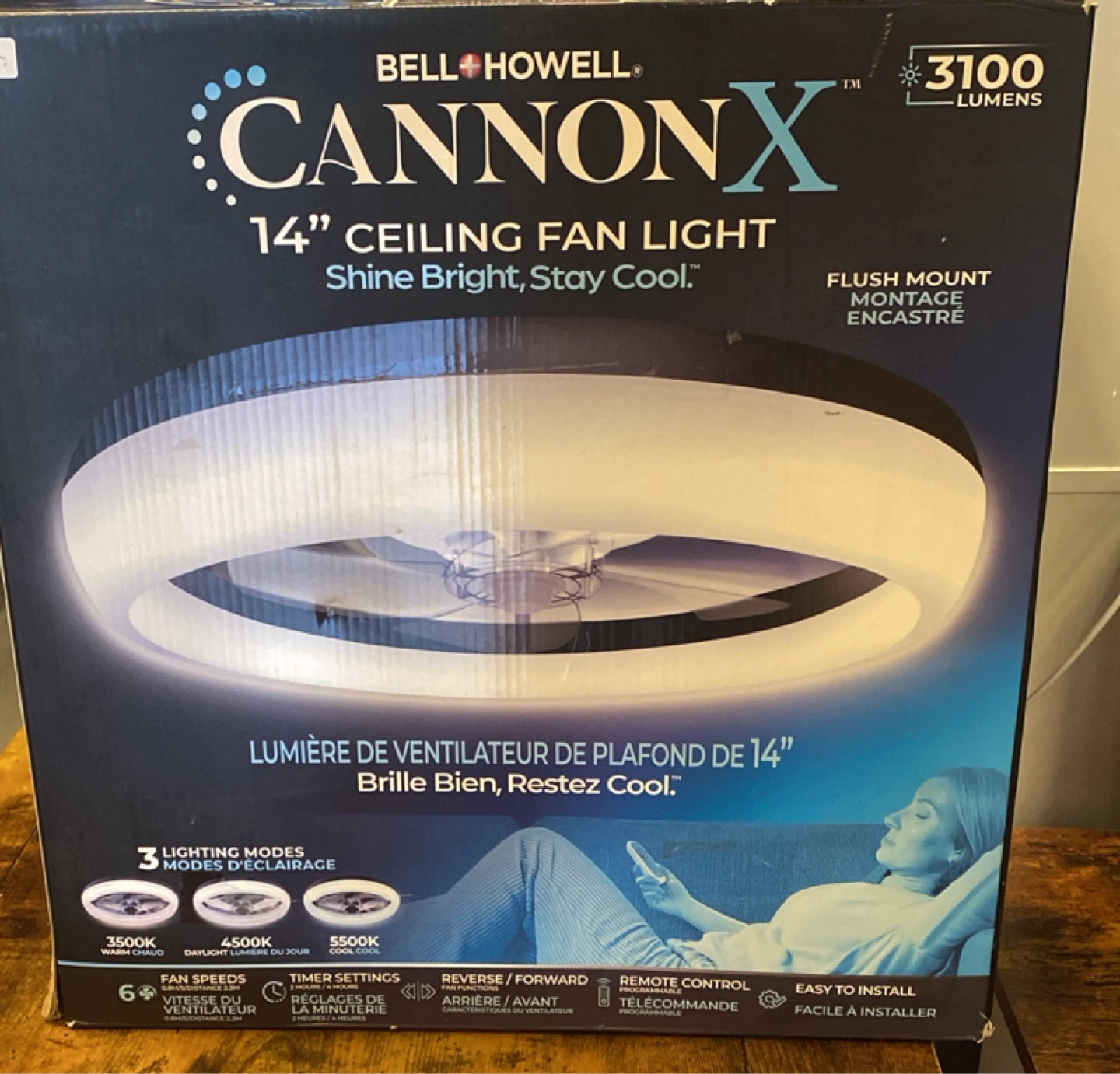 Bell+Howell CannonX 14" Ceiling Fan Light