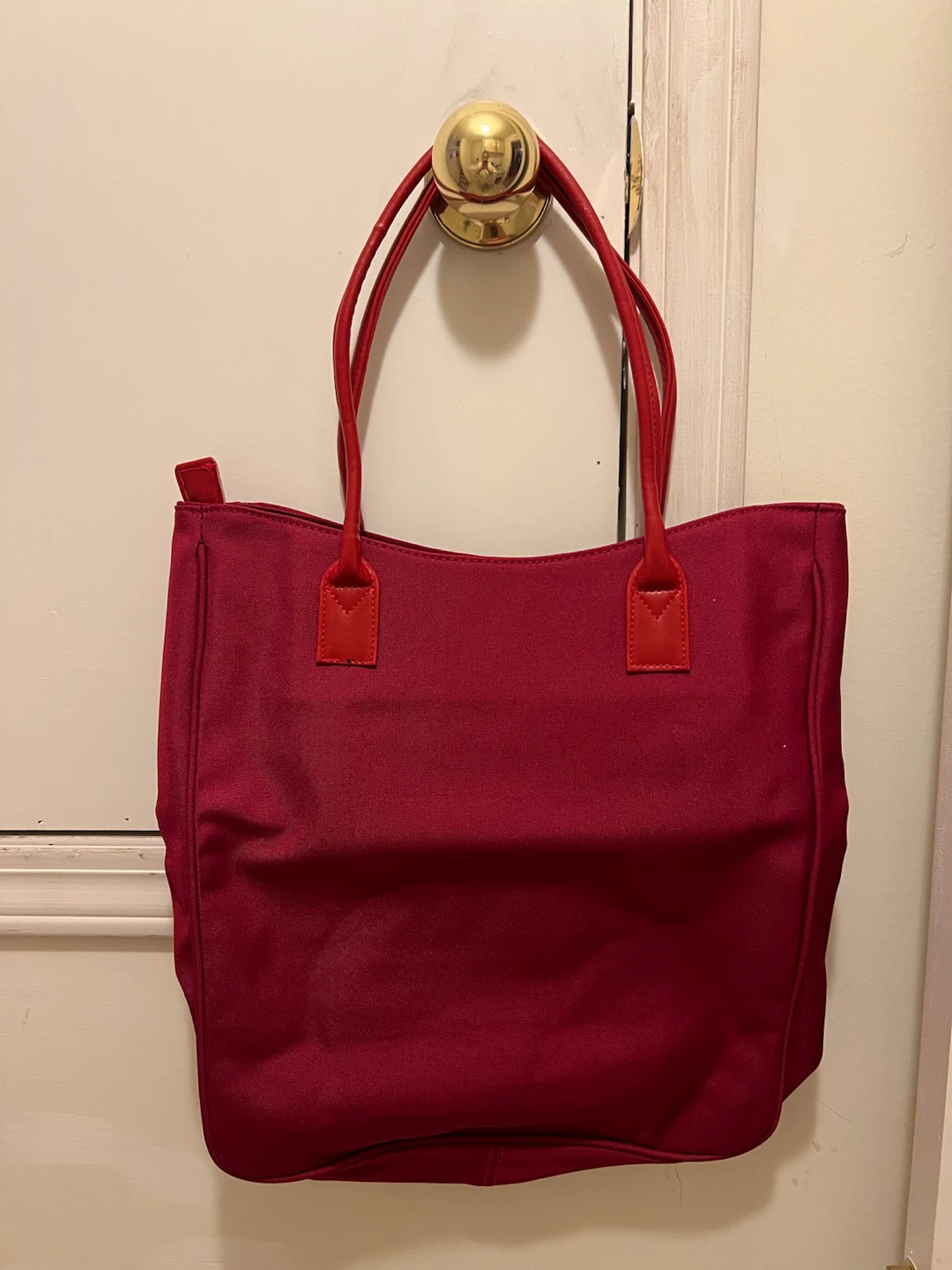 Red Canvas Tote Bag