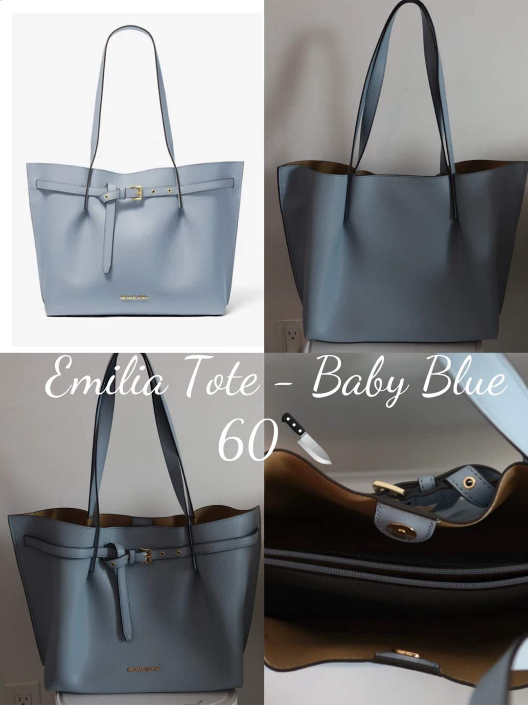 Michael Kors Light Blue Tote Bag