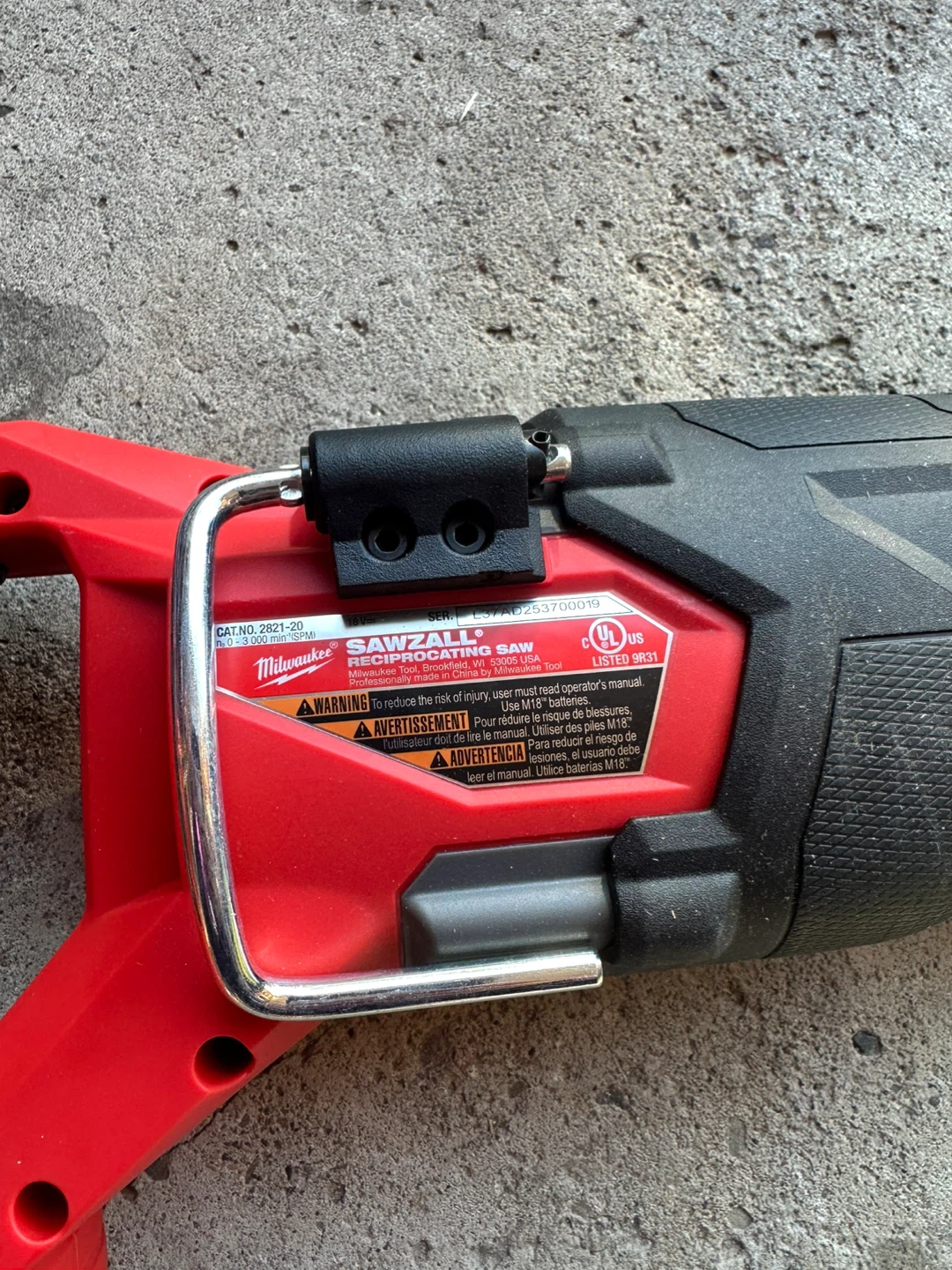 Milwaukee M18 FUEL SAWZALL 2821-20 - photo 2