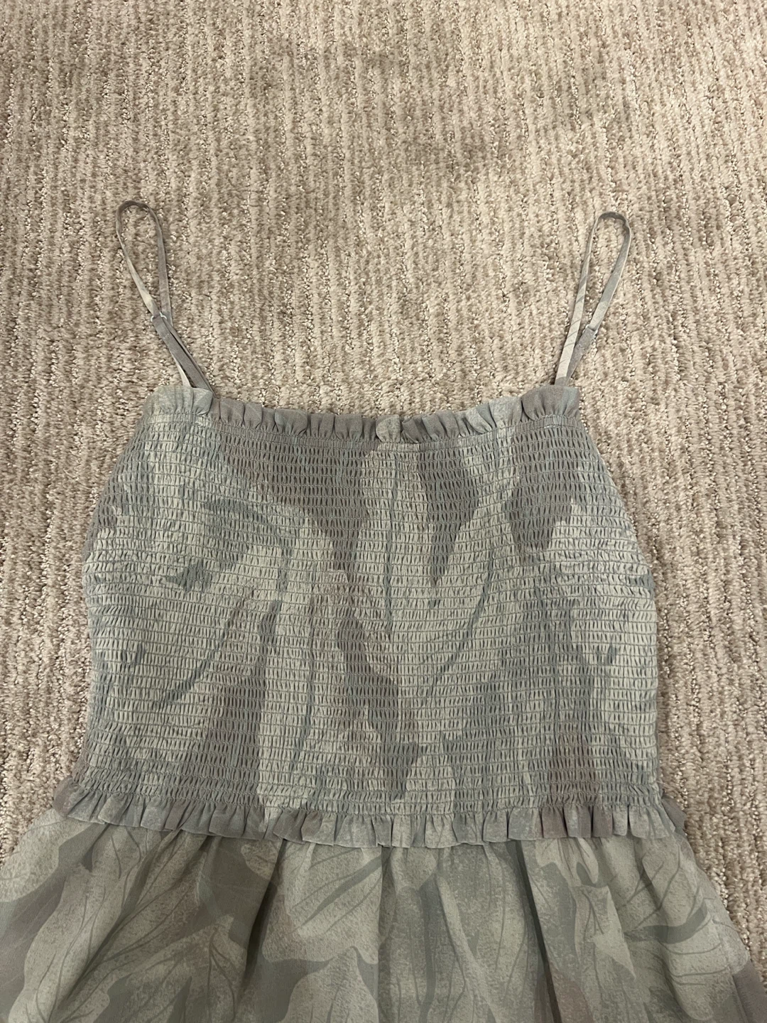 Wilfred Smocked Leaf Print Dress - photo 3