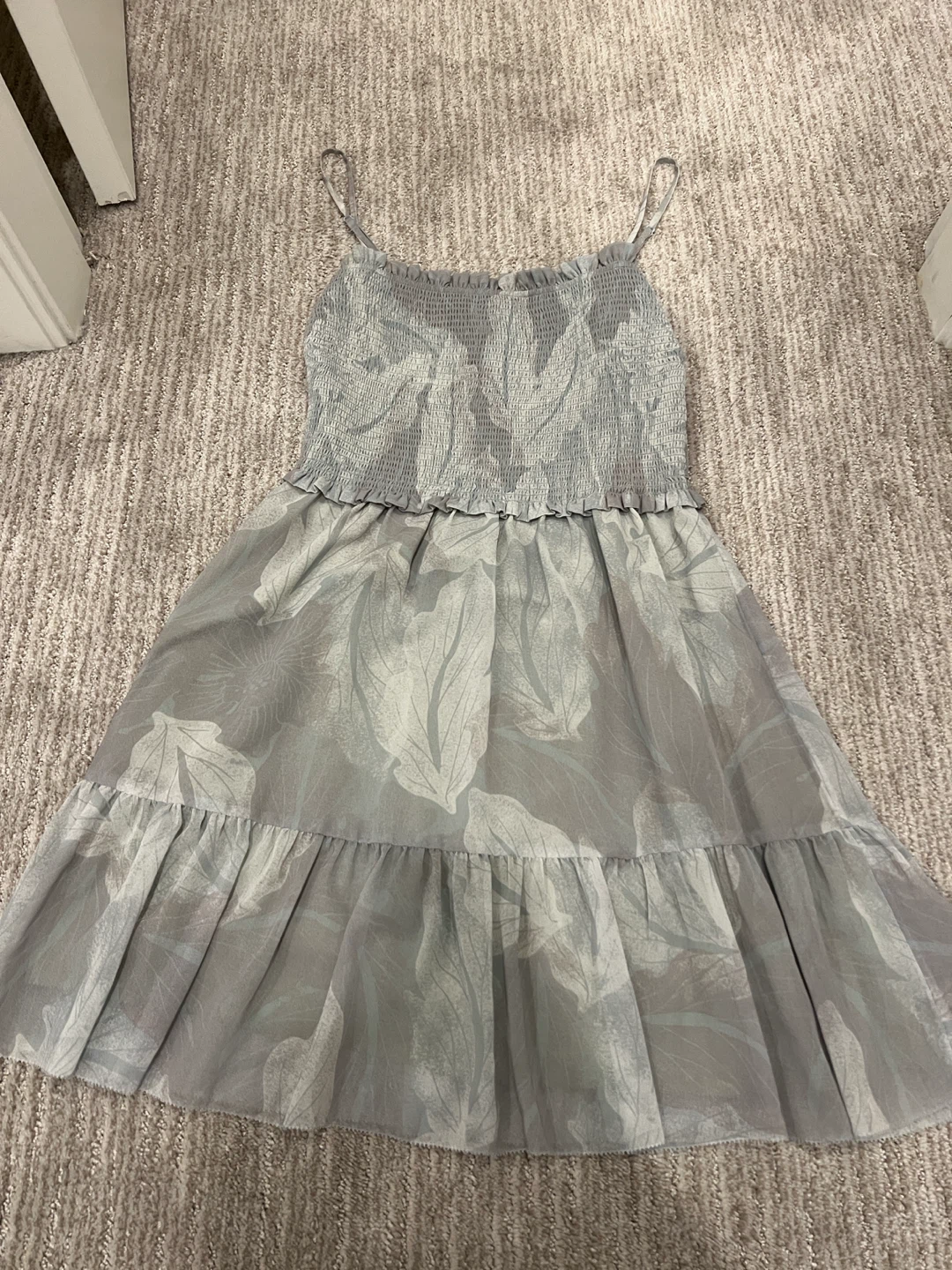 Wilfred Smocked Leaf Print Dress - photo 4