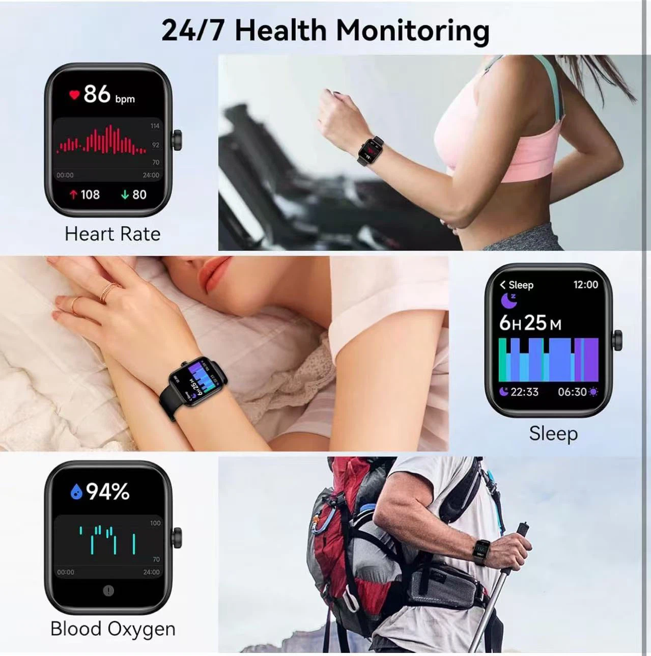 Black Smart Watch with 1.83-inch HD Touch Screen - photo 5