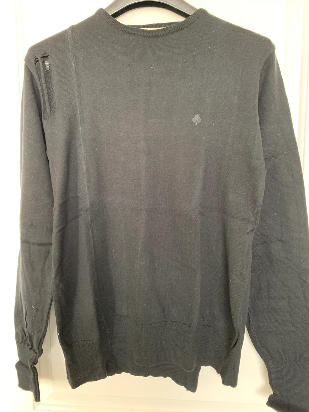 Religion Black Distressed Sweater