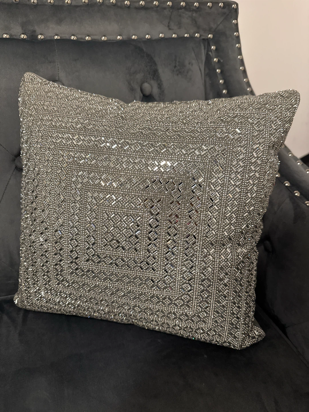 Decorative Embellished Throw Pillow
