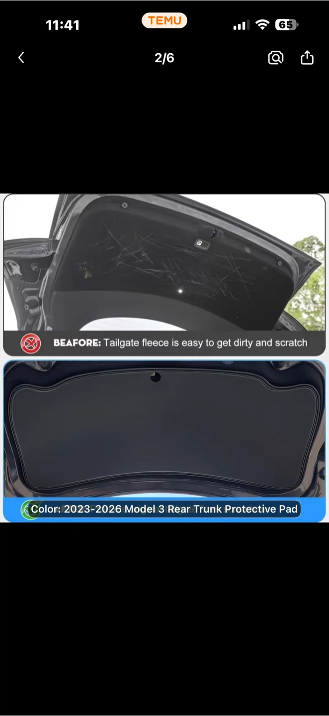 Tesla Model 3 Rear Trunk Protective Pad (2023-2026)