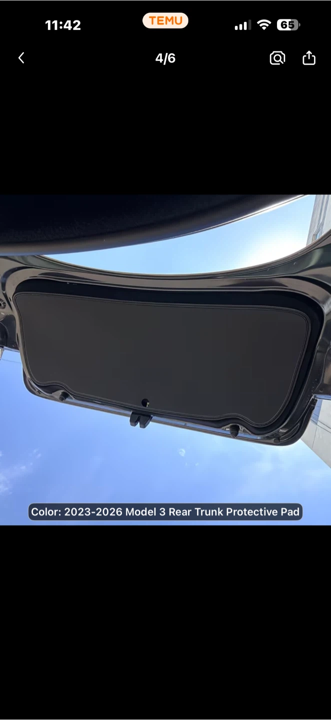Tesla Model 3 Rear Trunk Protective Pad (2023-2026) - photo 3