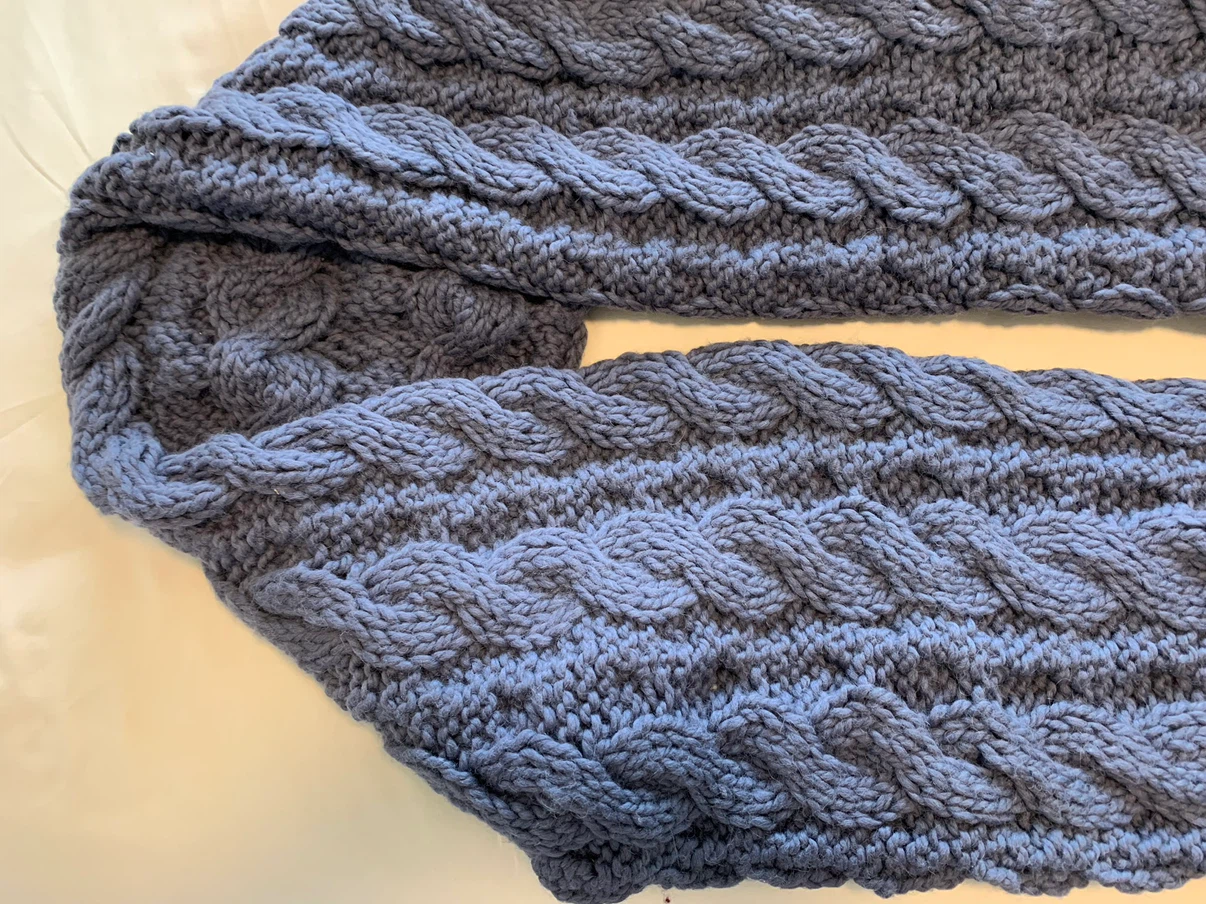 Handmade Cable Knit Scarf - photo 2
