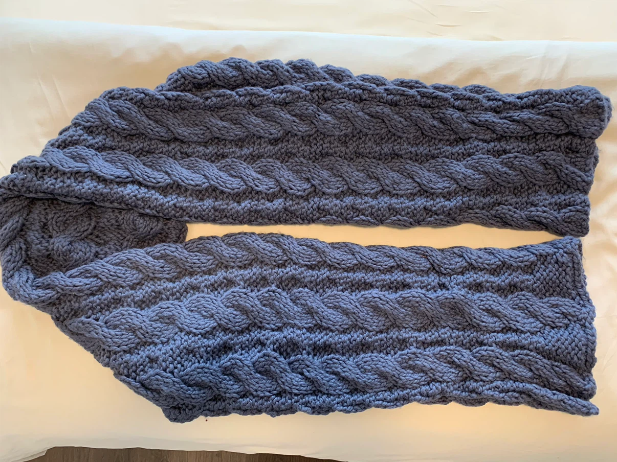 Handmade Cable Knit Scarf - photo 3